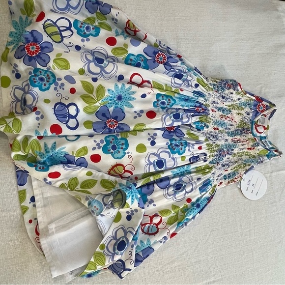 Sarah Louise England Girls Floral Lined Boho Perl’s Sleeveless Dress Size 4 NWT - Picture 12 of 15